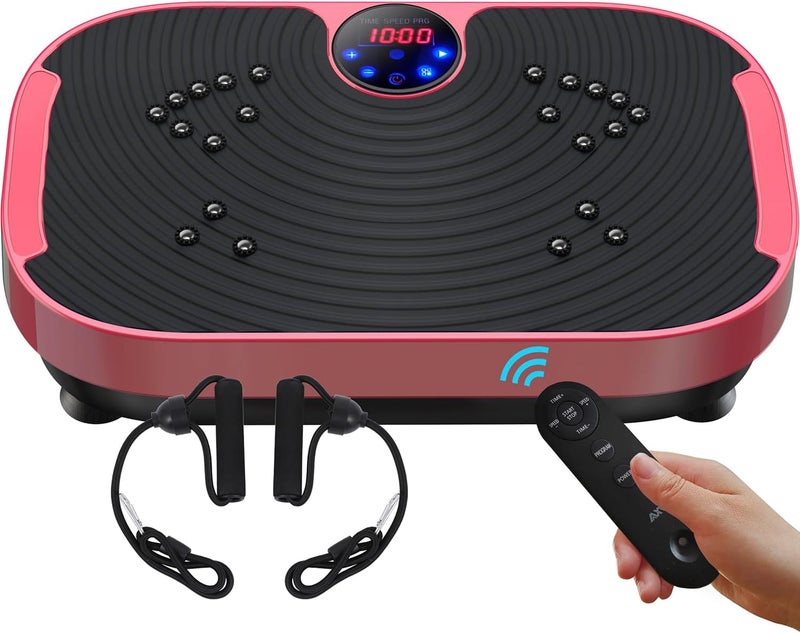 AXV Vibration Plate Exercise Machine Whole Body Workout Vibrate Fitness Platform Lymphatic Drainage Machine for Weight Loss Shaping Toning Wellness Home Gyms Workout - Image 1